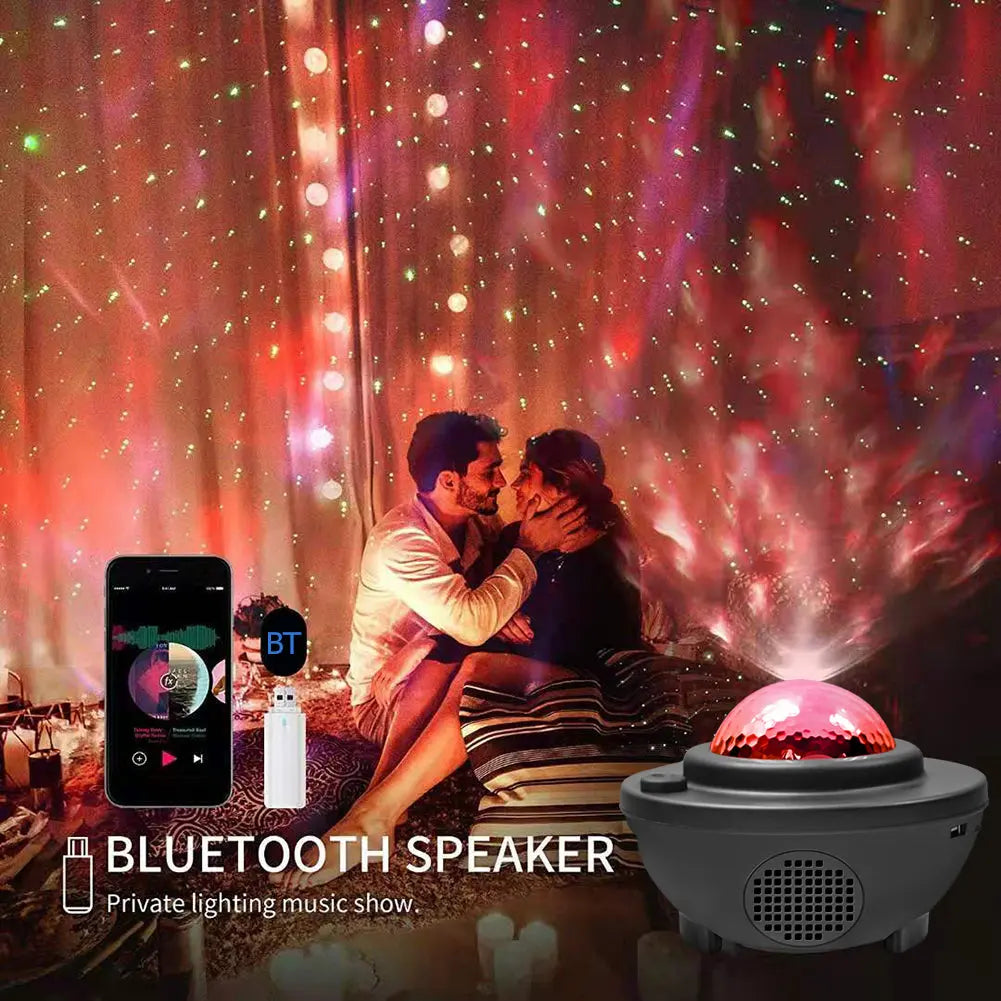Colorful Starry Sky Galaxy Projector with Bluetooth Speaker 