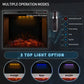 30 inch LED Recessed Electric Fireplace with 3 Top Light Colors 
