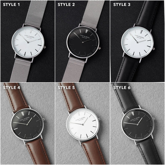 Personalized Mens Watch, Engraved Watch Gift for Boyfriend Husband 