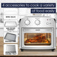 Silver Air Fryer Oven 4 Slice Toaster Airfryer Countertop Oven 