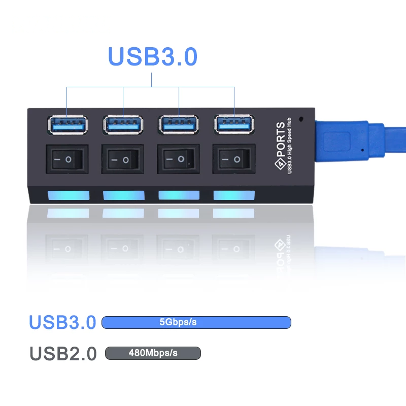 USB 3.0 Hub USB Hub 3.0 Multi USB Splitter 4/7 Port Multiple Expander 