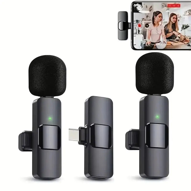 Wireless Lavalier Microphone – Clip-On Mic with Noise Reduction 
