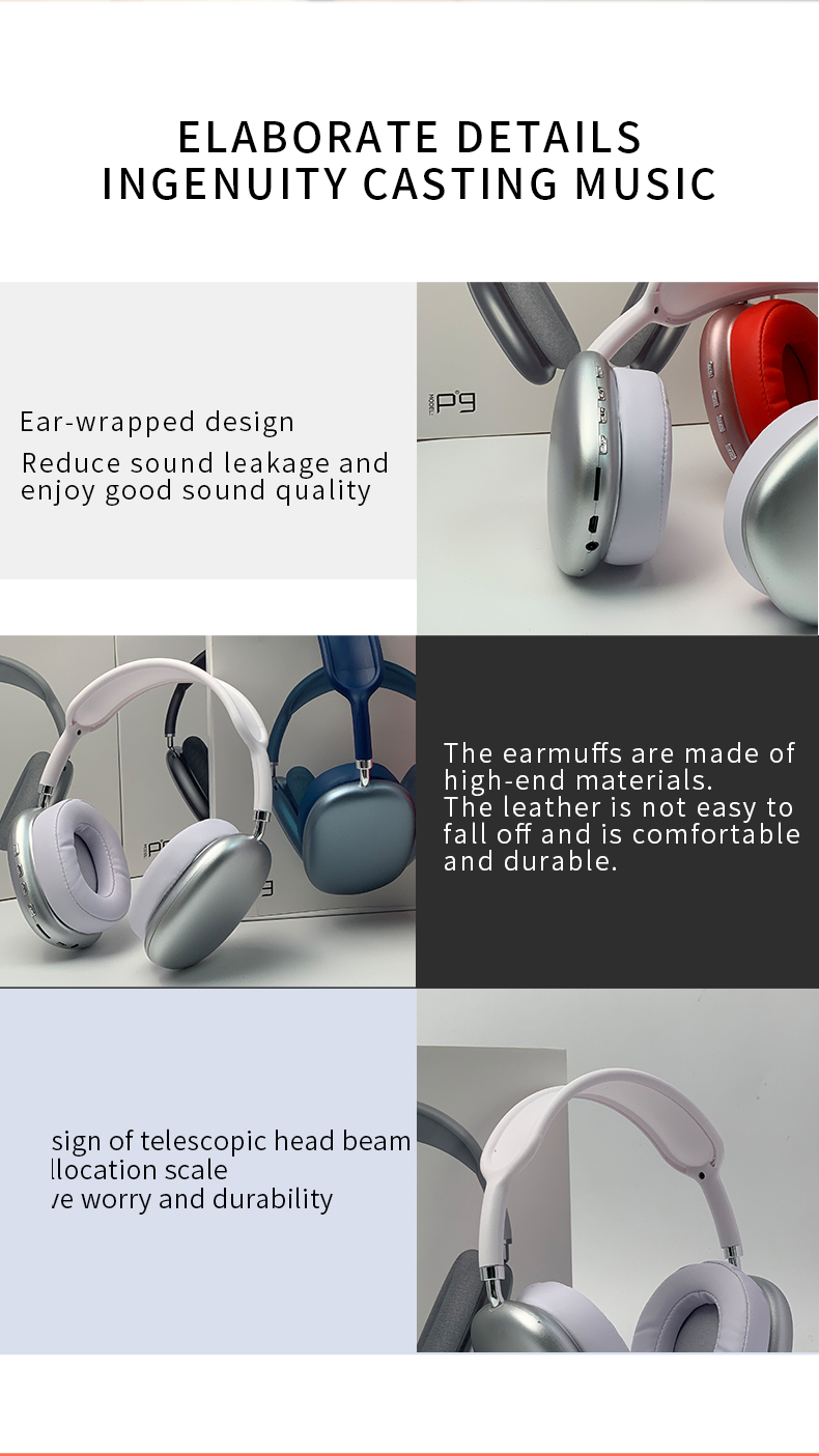2021 New Wireless Headset HIFI Stereo Bluetooth Headphones 