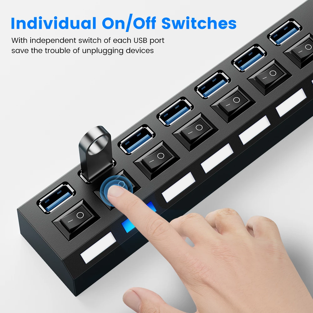 USB 3.0 Hub USB Hub 3.0 Multi USB Splitter 4/7 Port Multiple Expander 