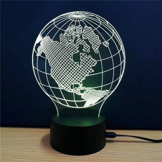 3D Colorful Earth Model Lamp 