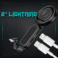 Dual Port Phone Ring Holder Adapter for Lightning Jack Adapter 