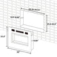 30 inch LED Recessed Electric Fireplace with 3 Top Light Colors 