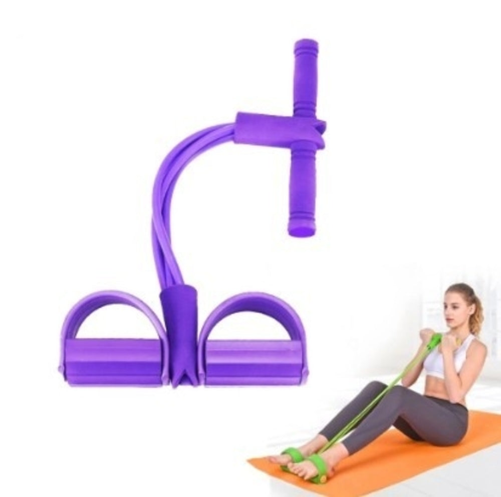Portable Fitness Resistance Band with Pedal 