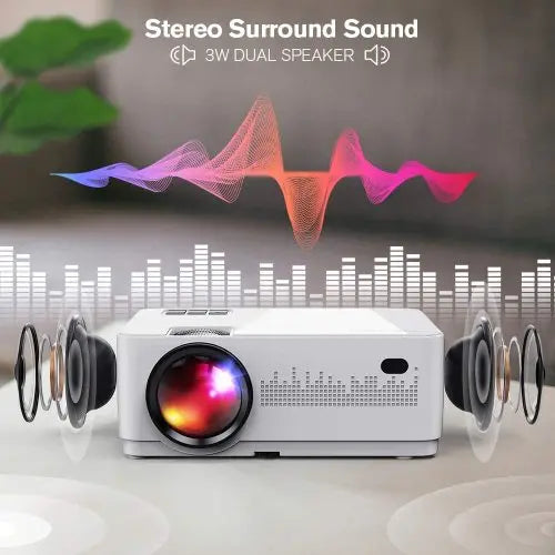 LCD Video Projector with Carrying Case HD Projector Mini Projector 