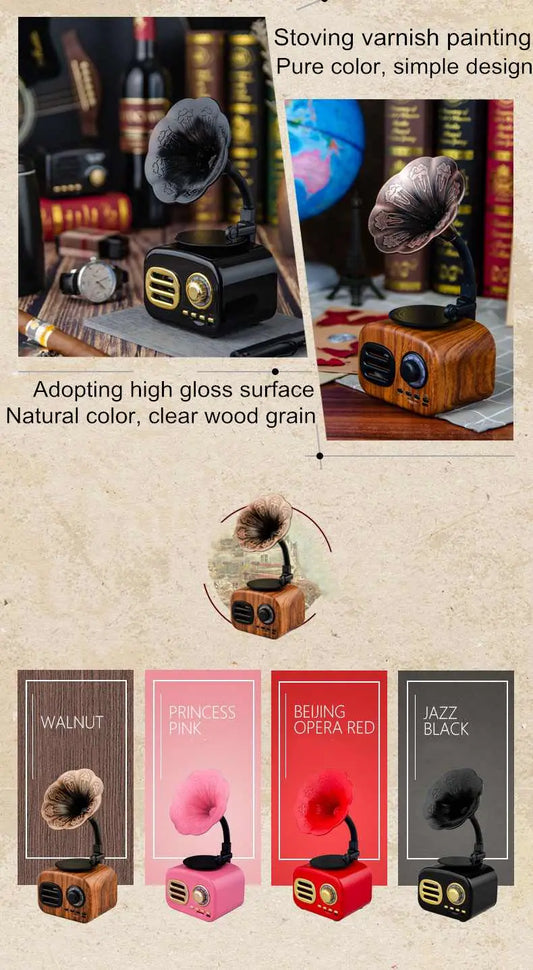 Retro Radio Wireless Mini Portable Bluetooth Stereo Speaker 