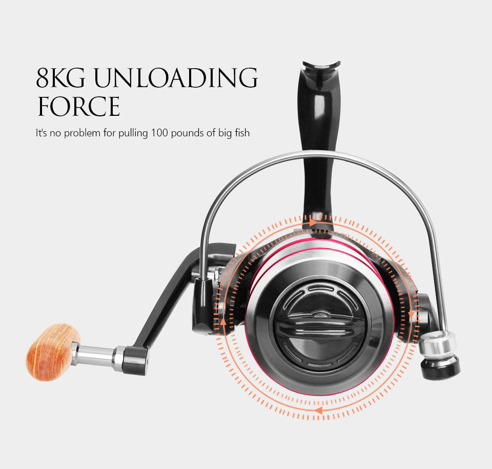 8KG Spinning reel Handle Line Spool Fishing Reel 