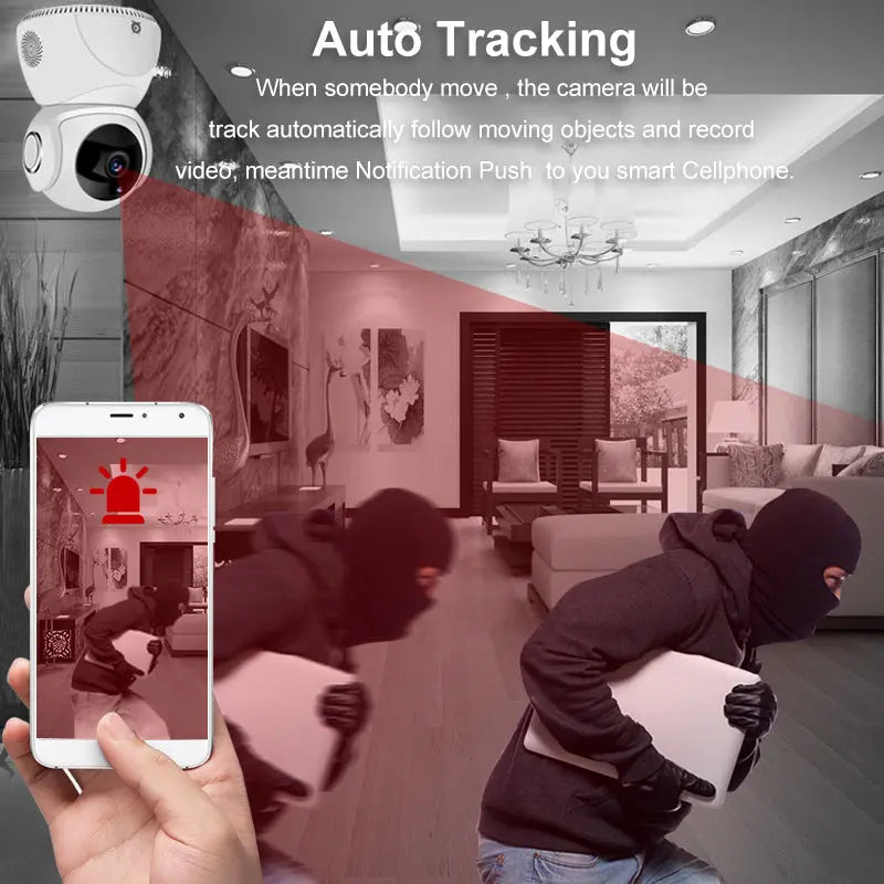 HD 1080P Camera 360° Panoramic PTZ Wireless Wifi Camera 