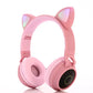Foldable Super bass cat ear bluetooth wireless headphones 