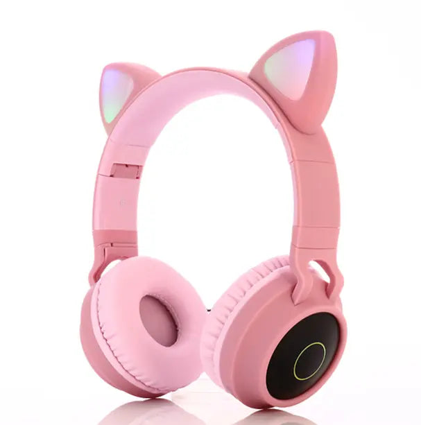Foldable Super bass cat ear bluetooth wireless headphones 