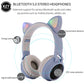 Foldable Super bass cat ear bluetooth wireless headphones 