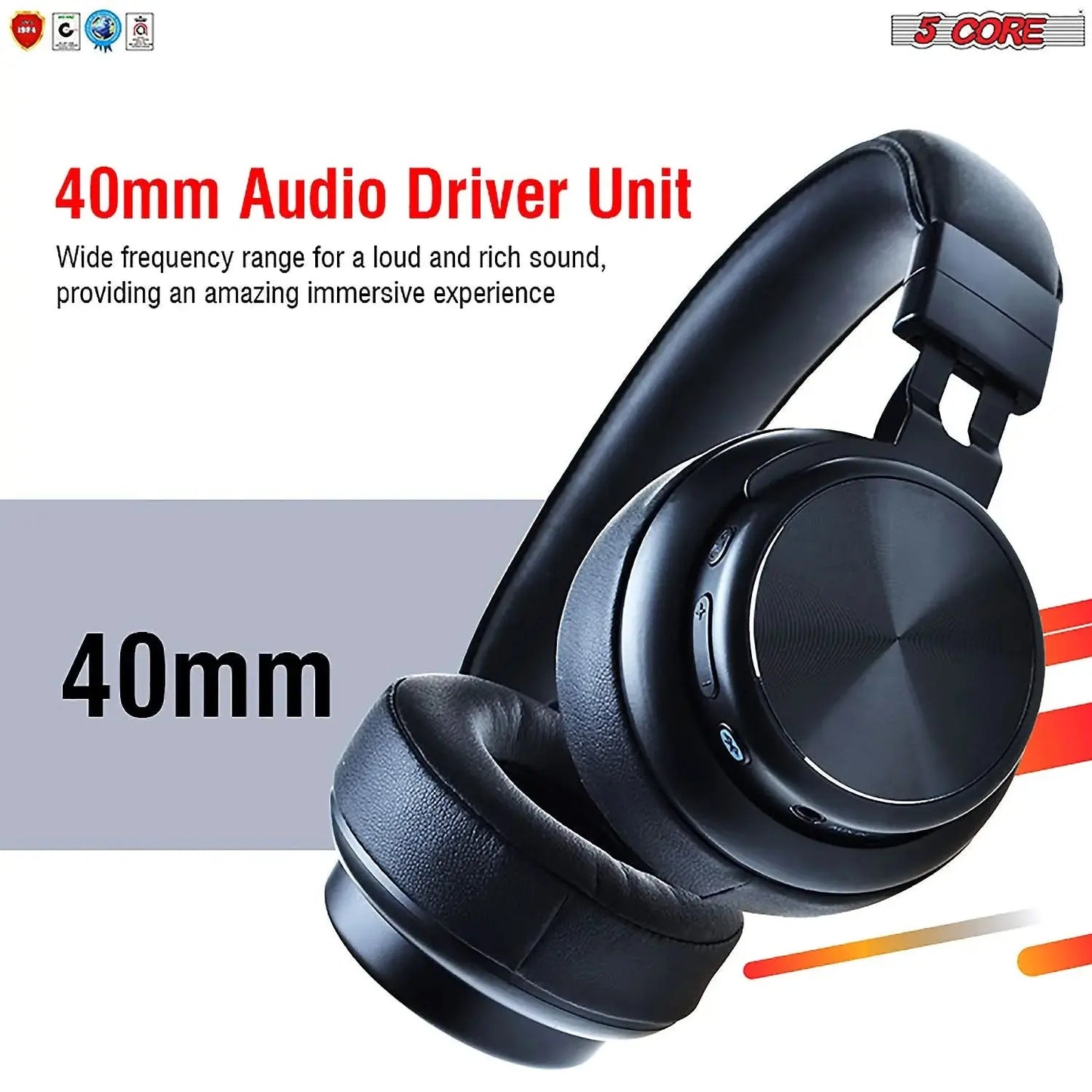 5Core Bluetooth Headphones Wireless Noise Cancelling Audifonos 