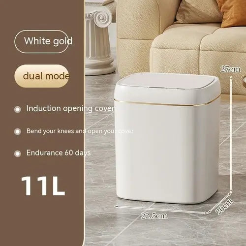 Smart Trash Can With Lid For Bedroom And Living Room Kitchen Storage 