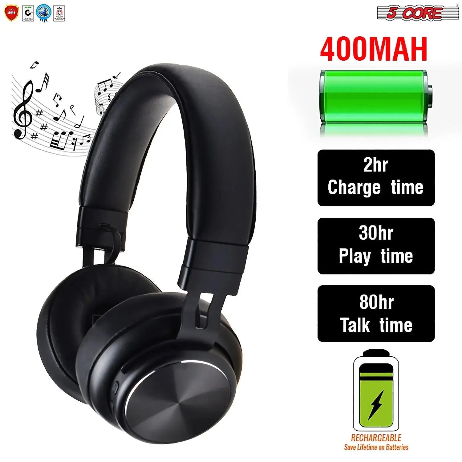 5Core Bluetooth Headphones Wireless Noise Cancelling Audifonos 