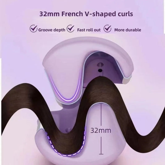 Hair Curling Iron 32mm Deep Wave Hair Curler 4 Temperature Adjustable 