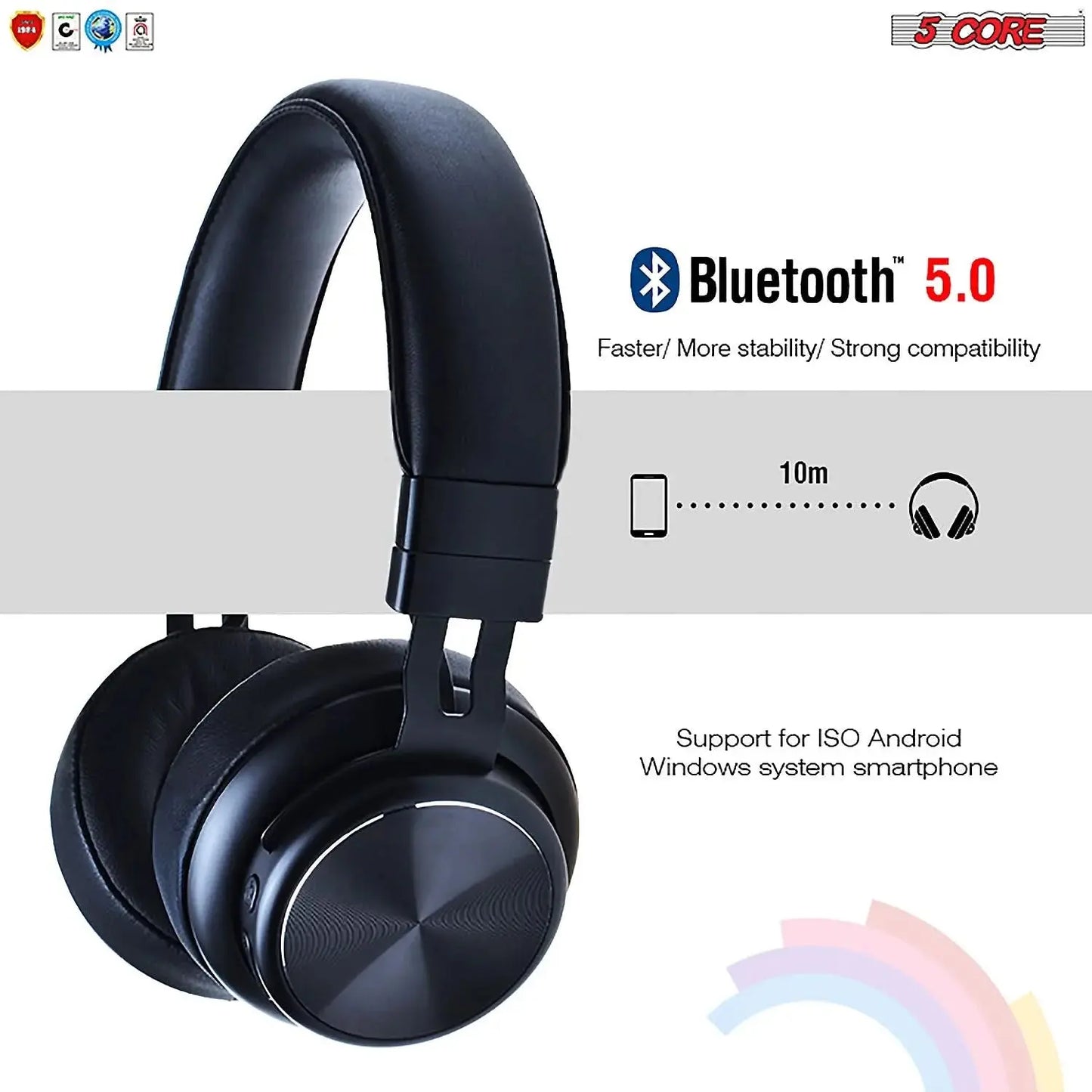 5Core Bluetooth Headphones Wireless Noise Cancelling Audifonos 