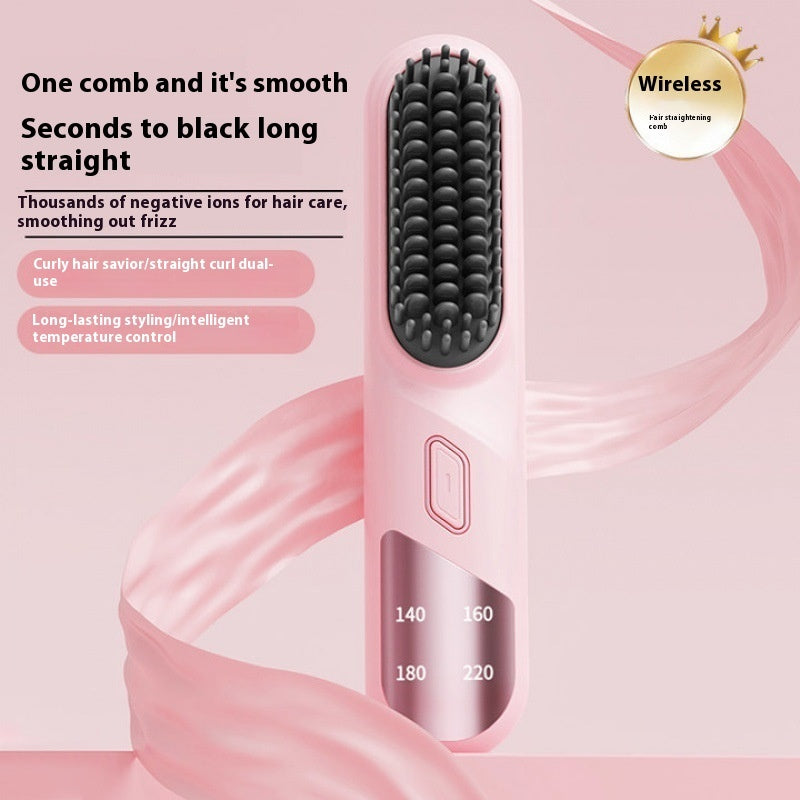 Wet Dry Hair Straightener Cordless Hair Straightener Brush With Fast 