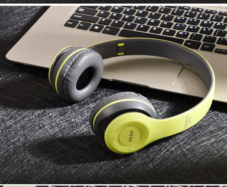 Foldable P47 Wireless Bluetooth 50 Headphones HIFI Stereo Bass Earphones for Music Gaming Kids Girls Smartphone Audio Device - 
