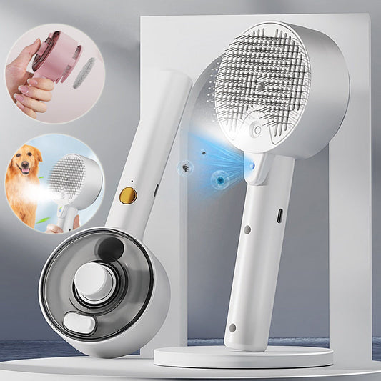 Animal Hair Remover Brush Dog And Cat Steam Brush Pet Self Cleaning 