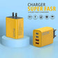 4 Port USB Charger Total 120W Type C Fast Charge Mobile Phone Adapter For iPhone Samsung Xiaomi Huawei Quick Charge Wall Charger No BrandLK