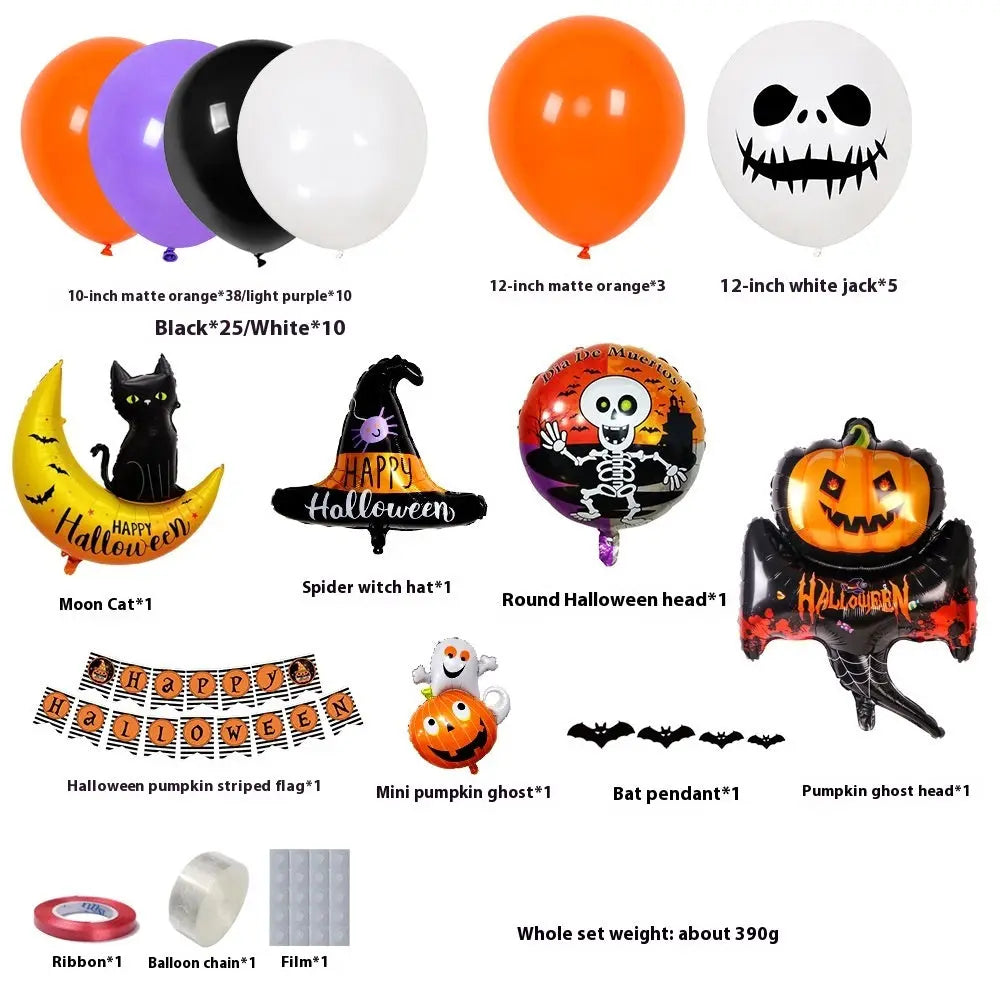 Halloween Hanging Flag Balloon Set Party Decoration Supplies 