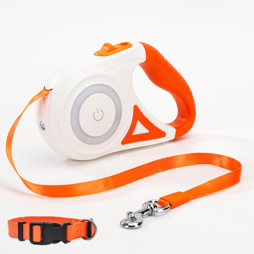 Dog Leash Retractable Leash And Dog Collar Spotlight Automatic Pet Dog 