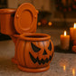 Halloween Toilet Bowl Pumpkin Candy Dish – Airbrushed Resin 