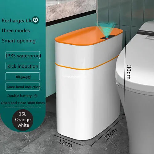 Smart Trash Can With Lid For Bedroom And Living Room Kitchen Storage 