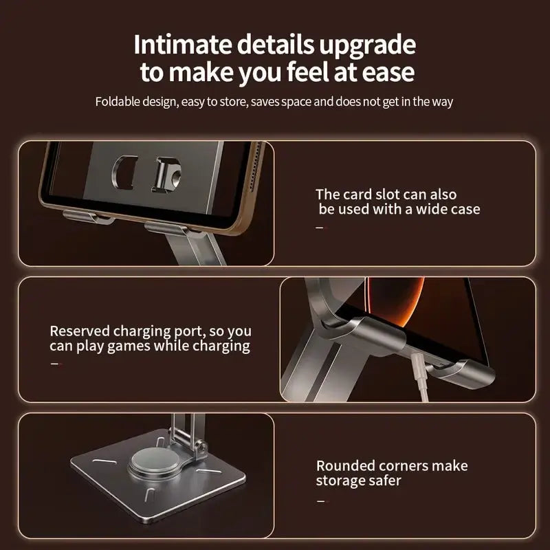 Desktop Rotating Stand That Supports IPad, A Versatile Adjustable Folding Phone Stand, Universal Temu