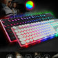 Dragon LED Backlight Gaming USB Wired Keyboard Mouse Set Yellow Pandora
