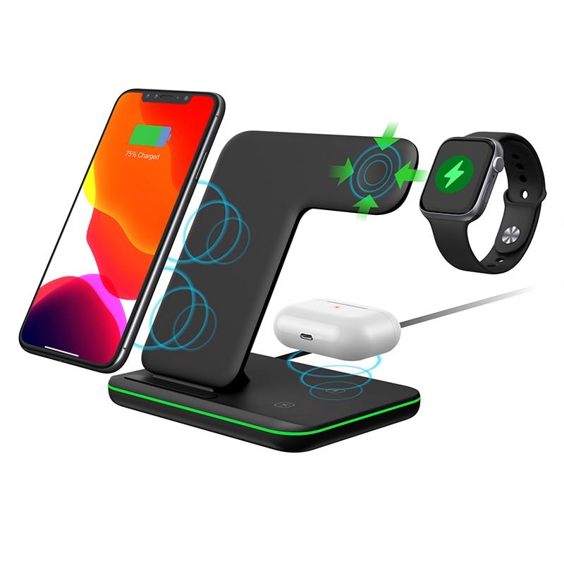 Ninja 15W 3 in 1 Fast Wireless Charging Station for Mobile Phones 