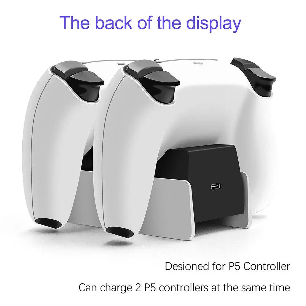 Dual Charging Dock for PlayStation5 Wireless Controller Station for 
