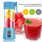 Portable Smoothie Blender, 380ml Juicer Bottle, USB Rechargeable, For 