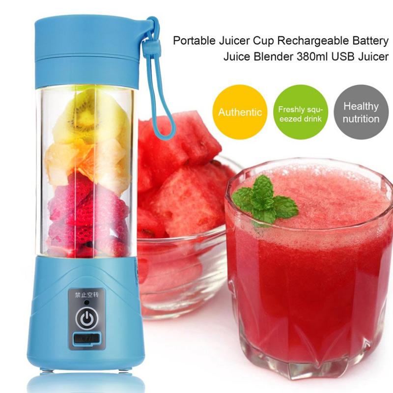 Portable Smoothie Blender, 380ml Juicer Bottle, USB Rechargeable, For 