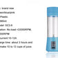 Portable Smoothie Blender, 380ml Juicer Bottle, USB Rechargeable, For 