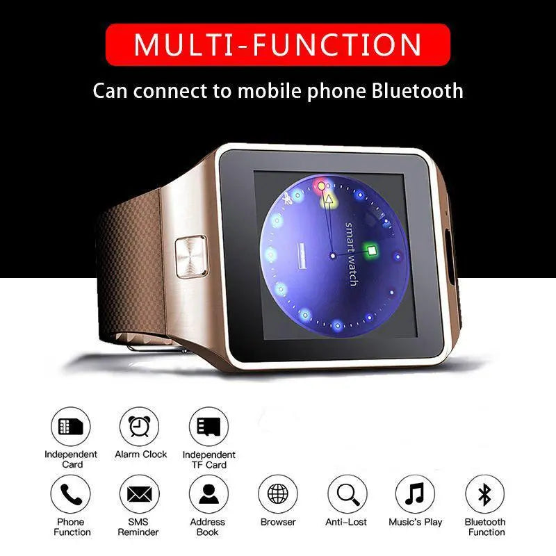 Bluetooth android smart watch with Camera Clock SIM TF Slot smartwatch 
