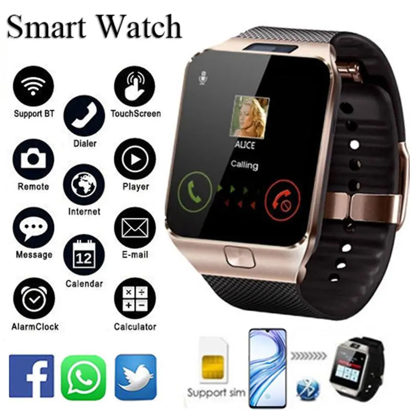 Bluetooth android smart watch with Camera Clock SIM TF Slot smartwatch 