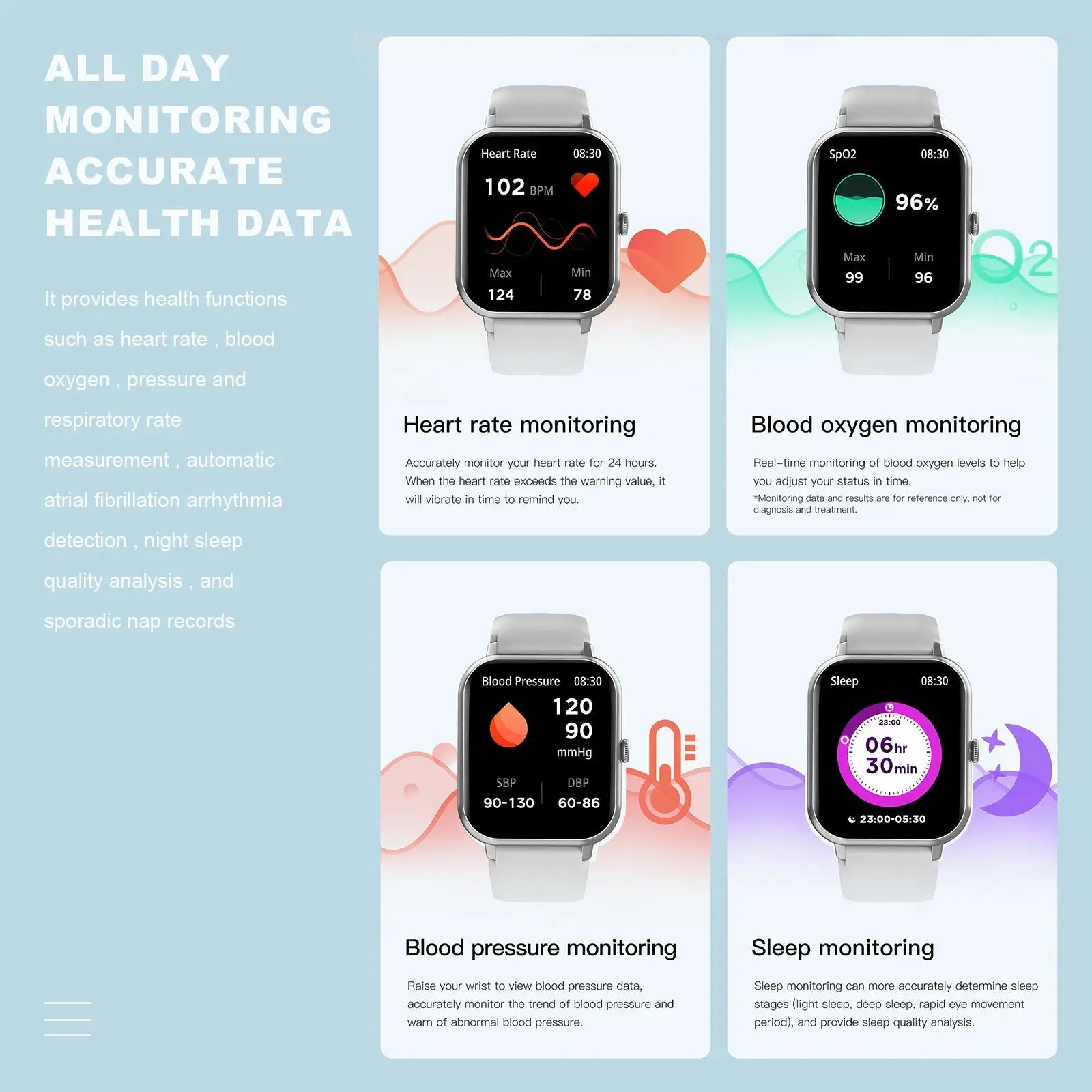 Smart Watch 1.83" IP67 Waterproof Fitness Tracker with Heart 
